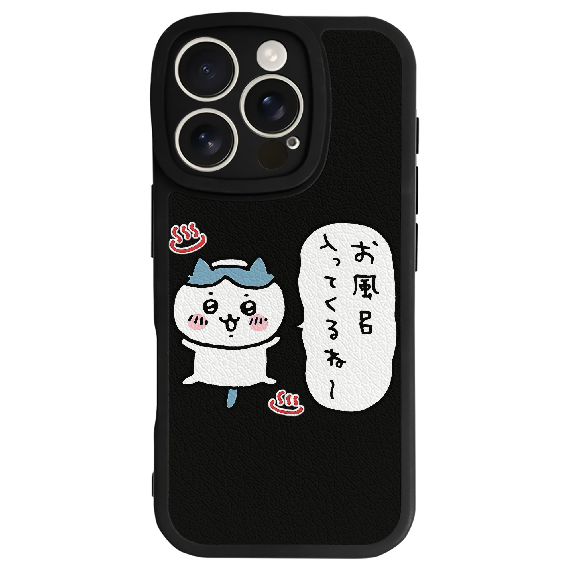 （画像用） ちいかわ ハチワレ Chii-kawa hachiware 【iPhone 16シリーズ対応】シリコンスマホケース（レザー調） 材質：シリコン